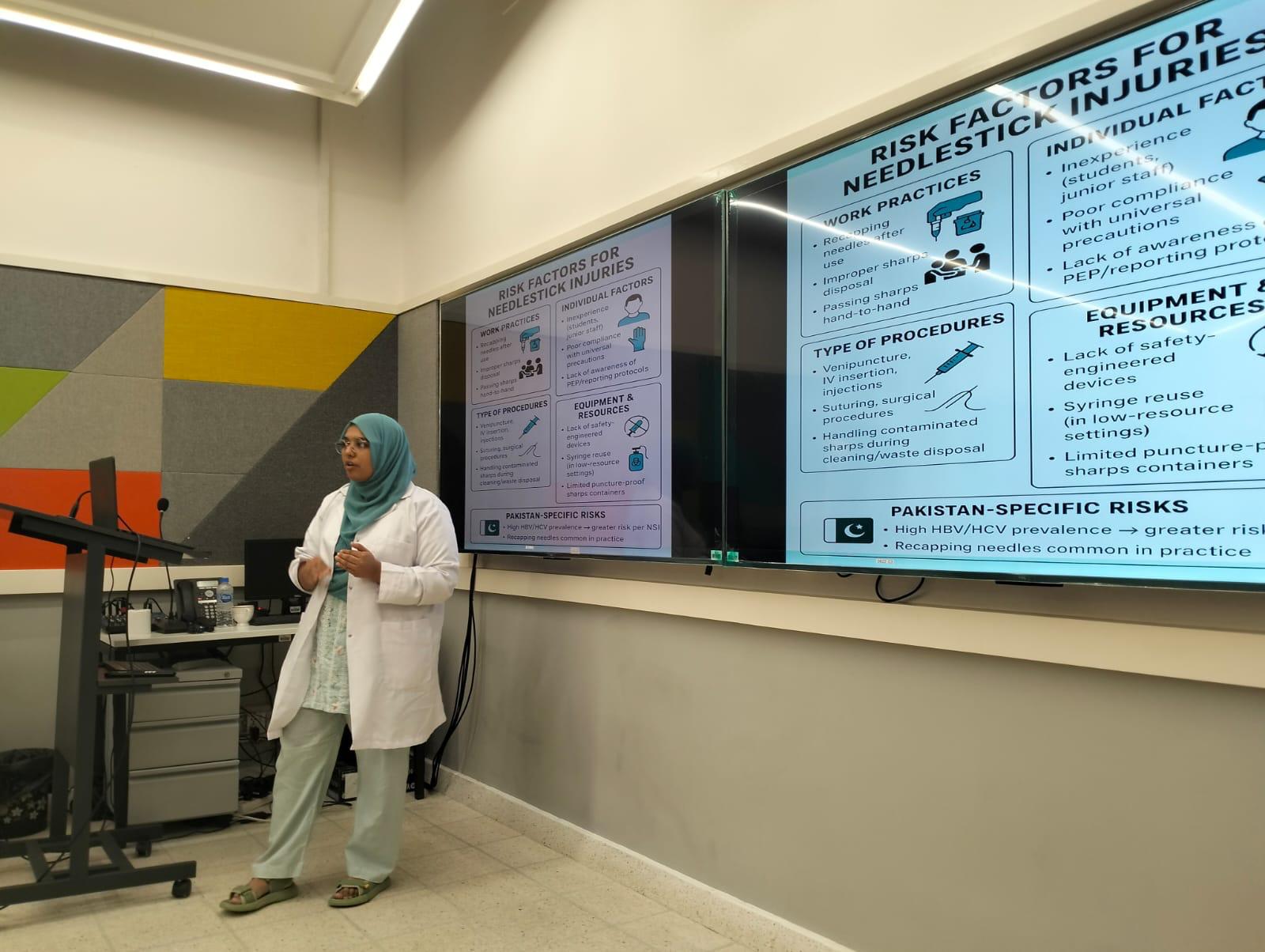 Occupational Safety session on needle-stick and sharps injuries at SIAG
